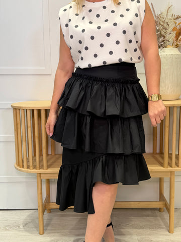 Falda Polientes Negra