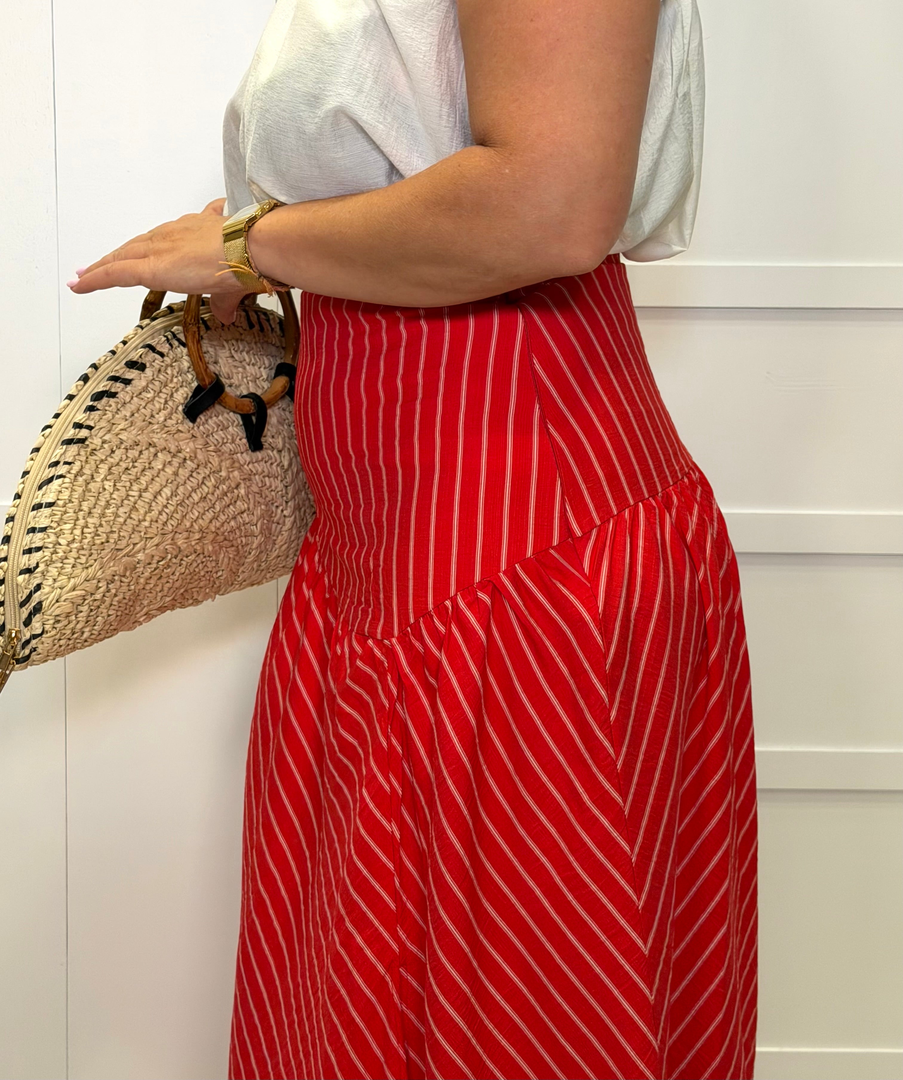 Falda Rumoroso Roja