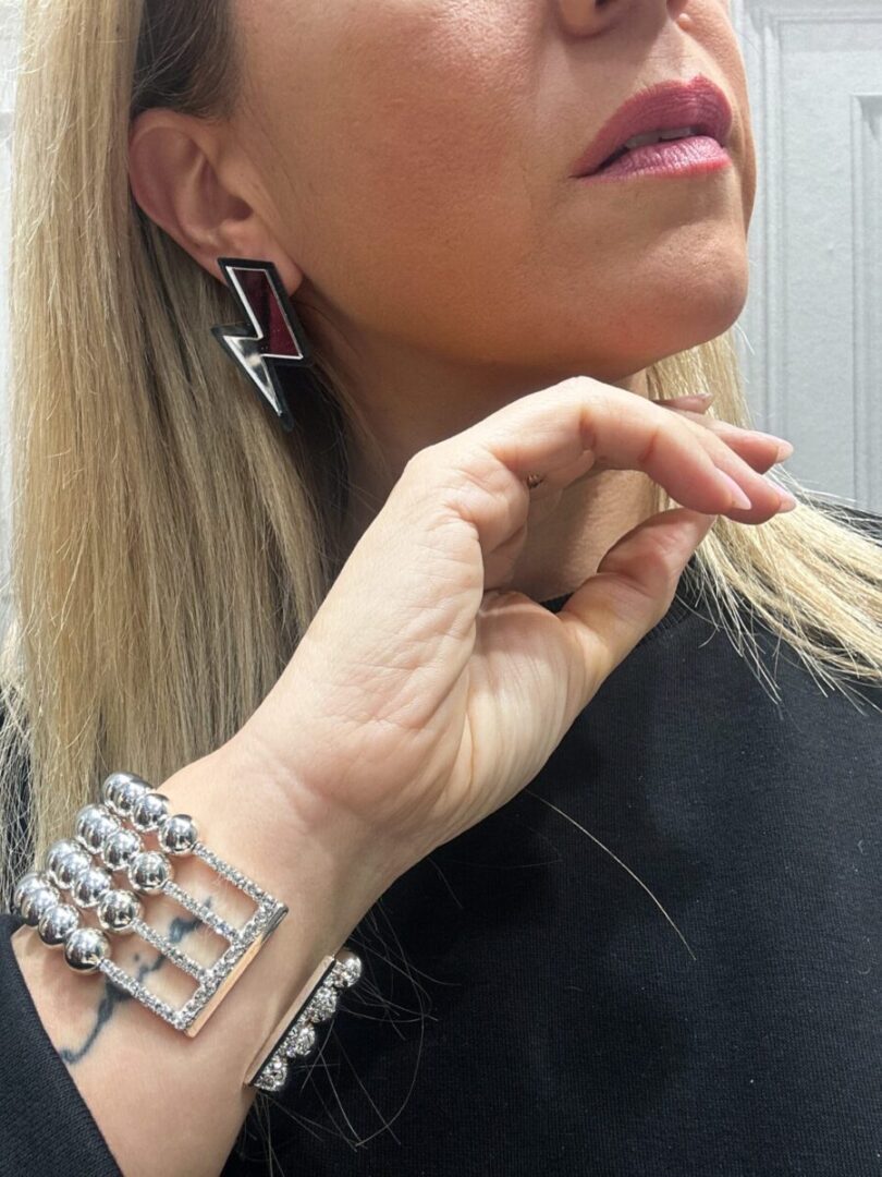 Pendientes Doble Rayo Plata