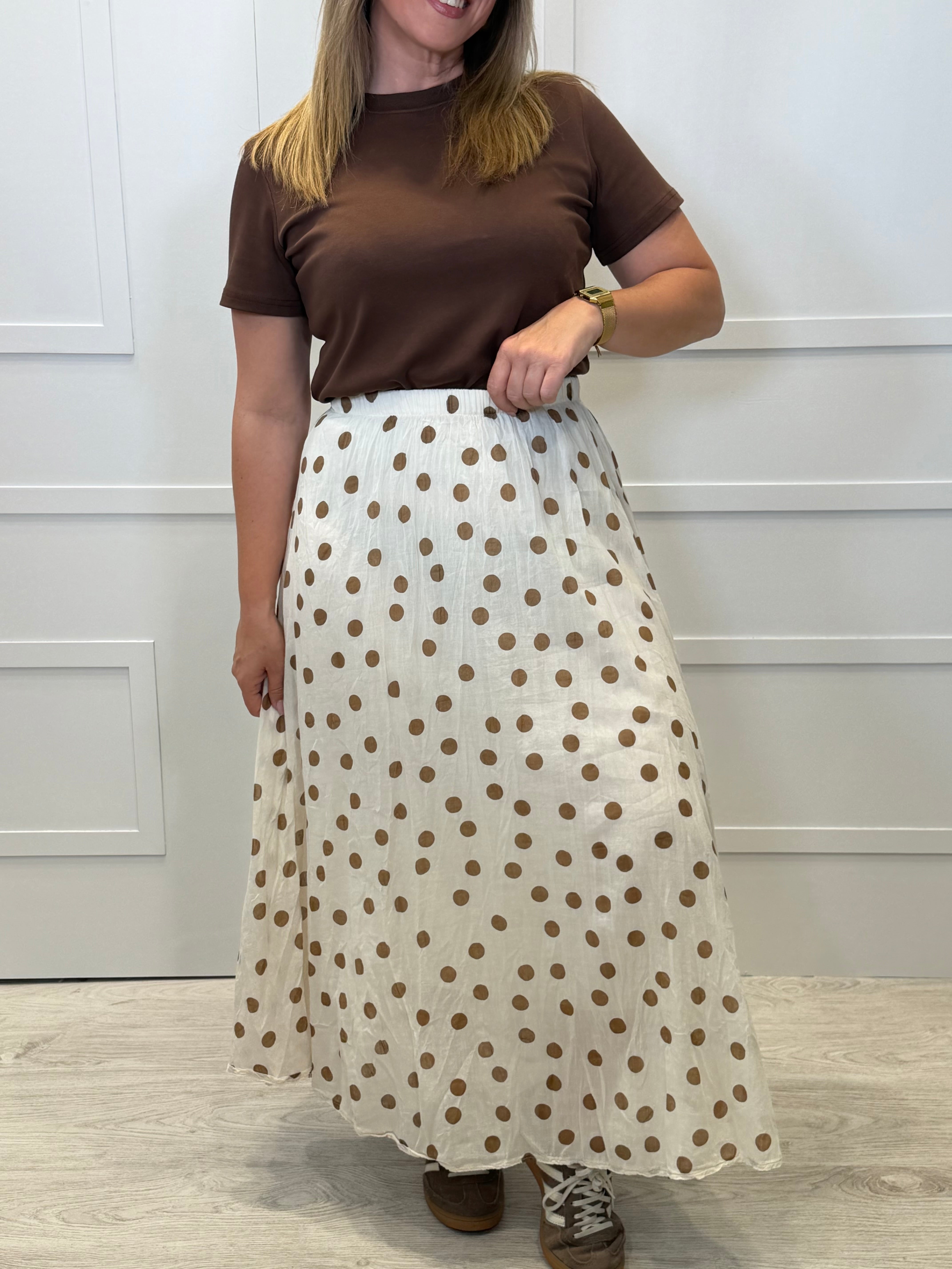 Falda La Fuente beige