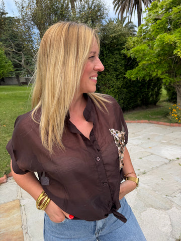 Camisa Ampuero Chocolate