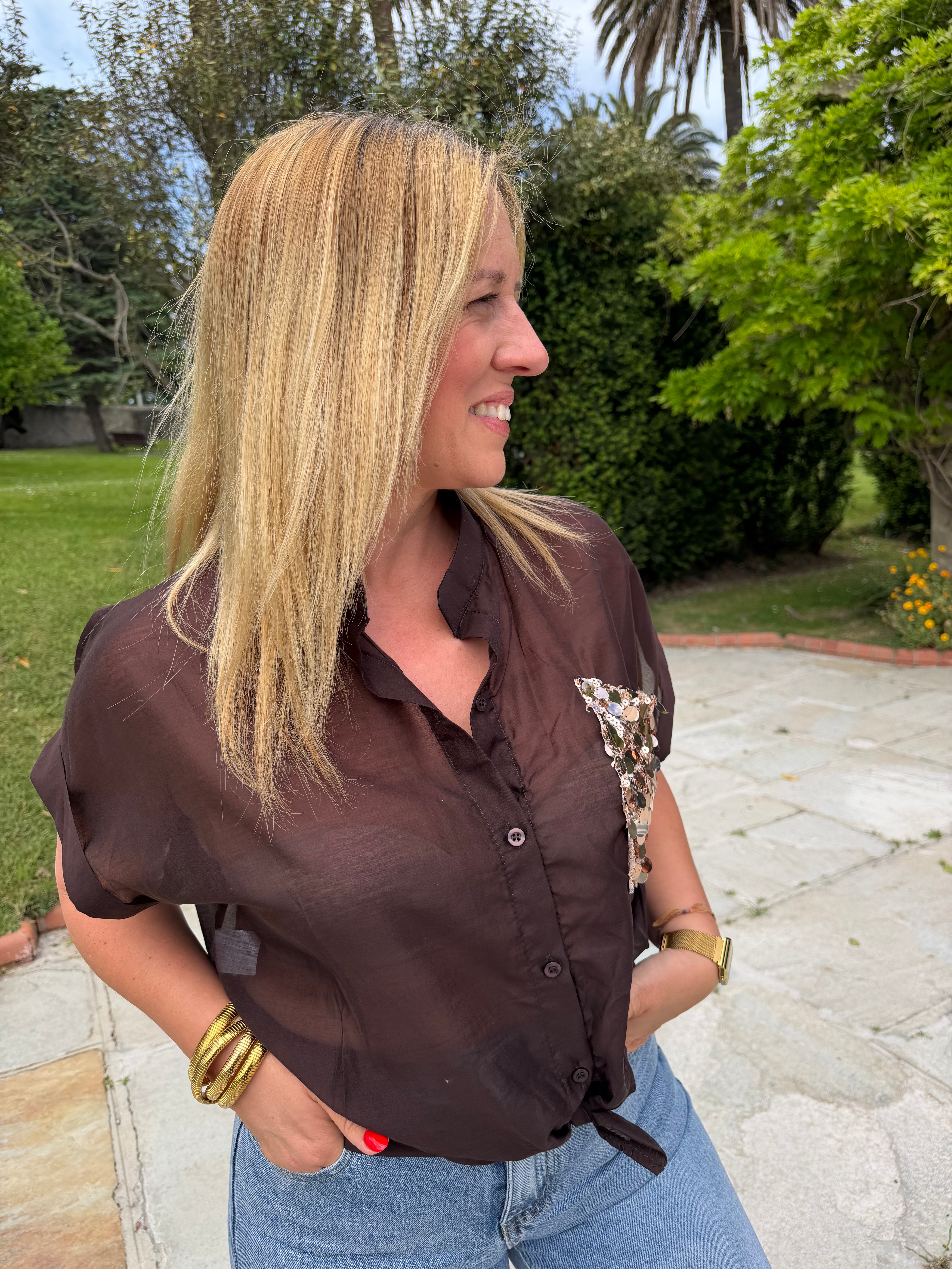 Camisa Ampuero Chocolate