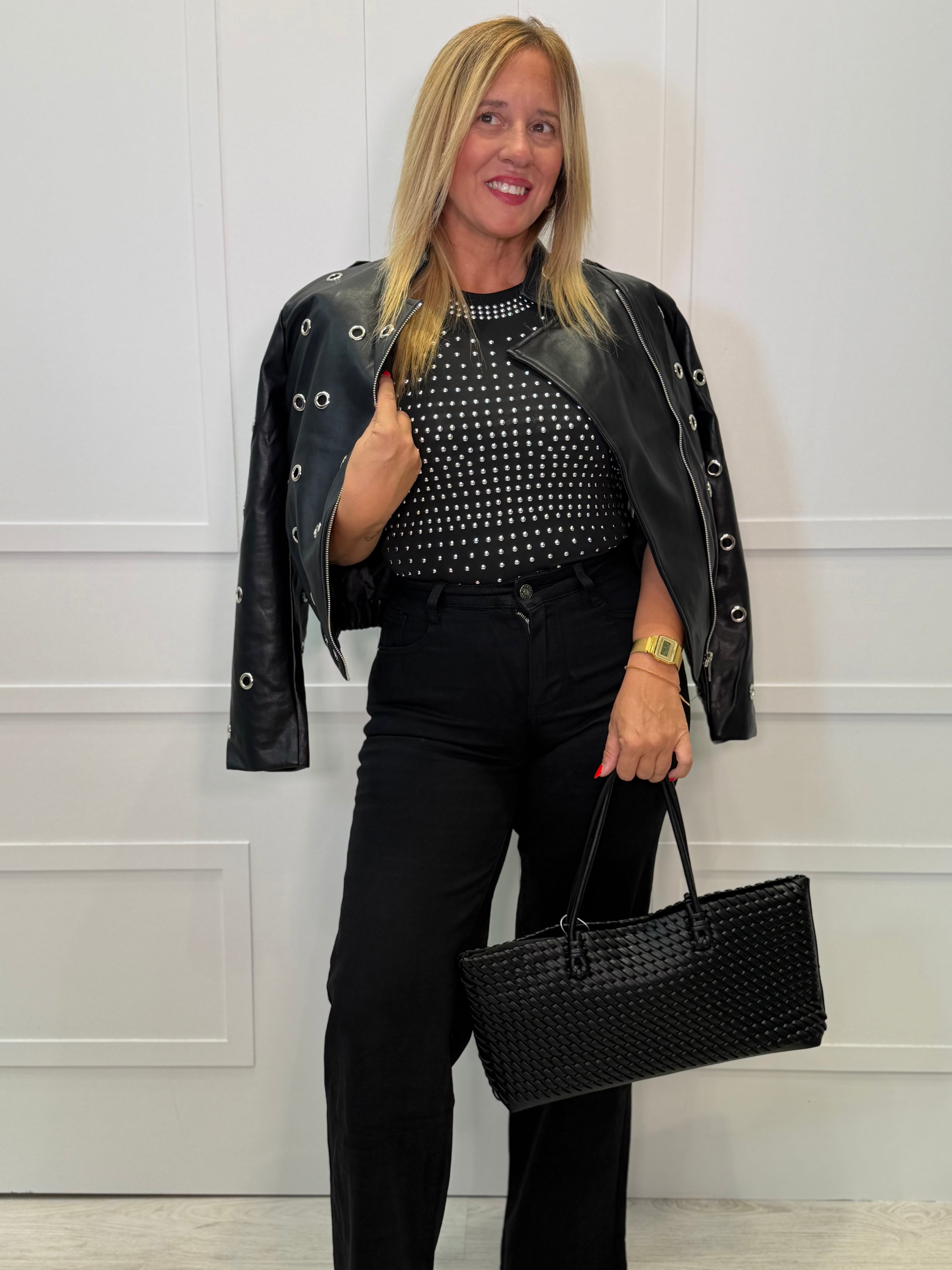 Jeans Ibio Wide Leg Negro