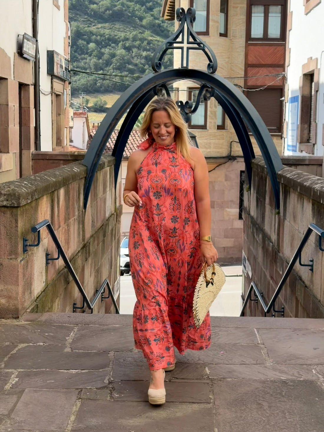 Vestido Cahecho Coral