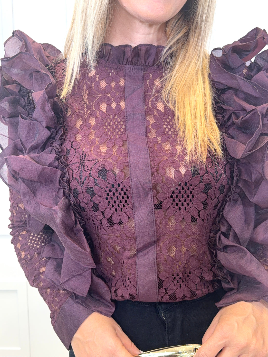Blusa Pisueña Burdeos