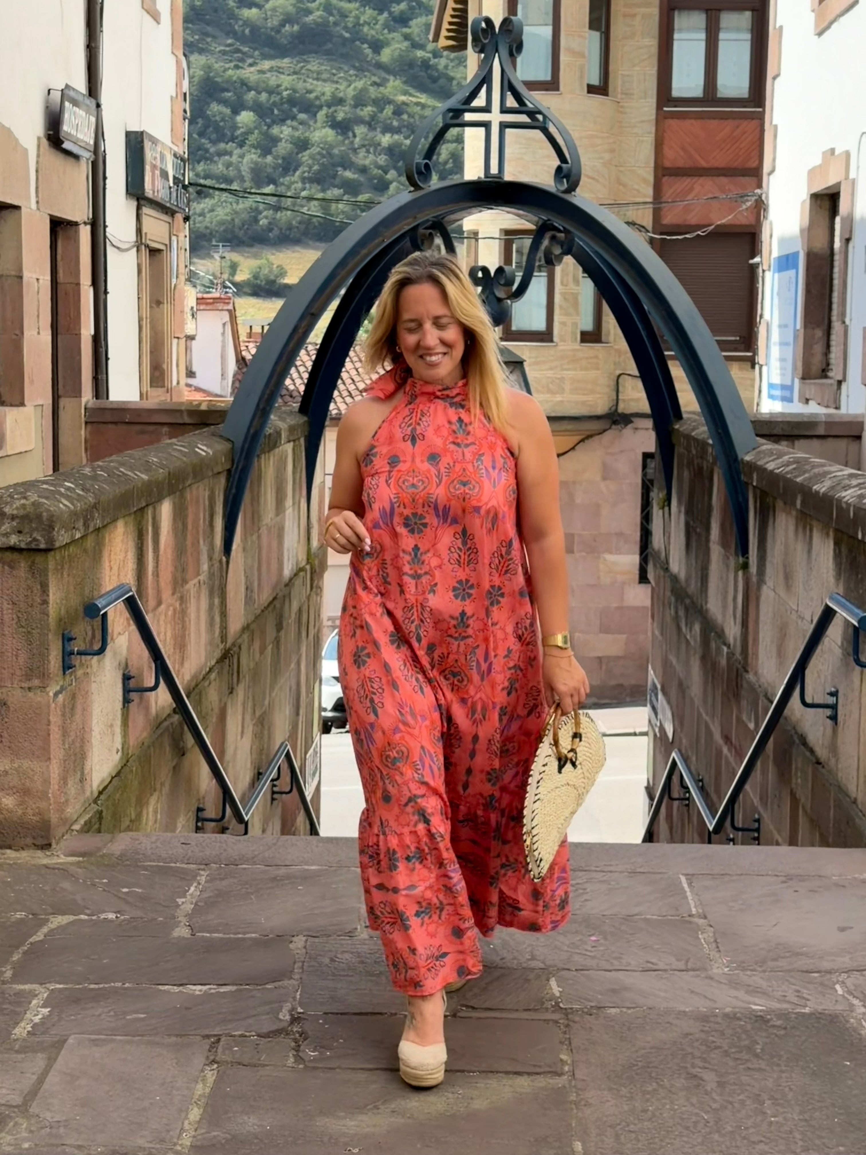 Vestido Cahecho Coral