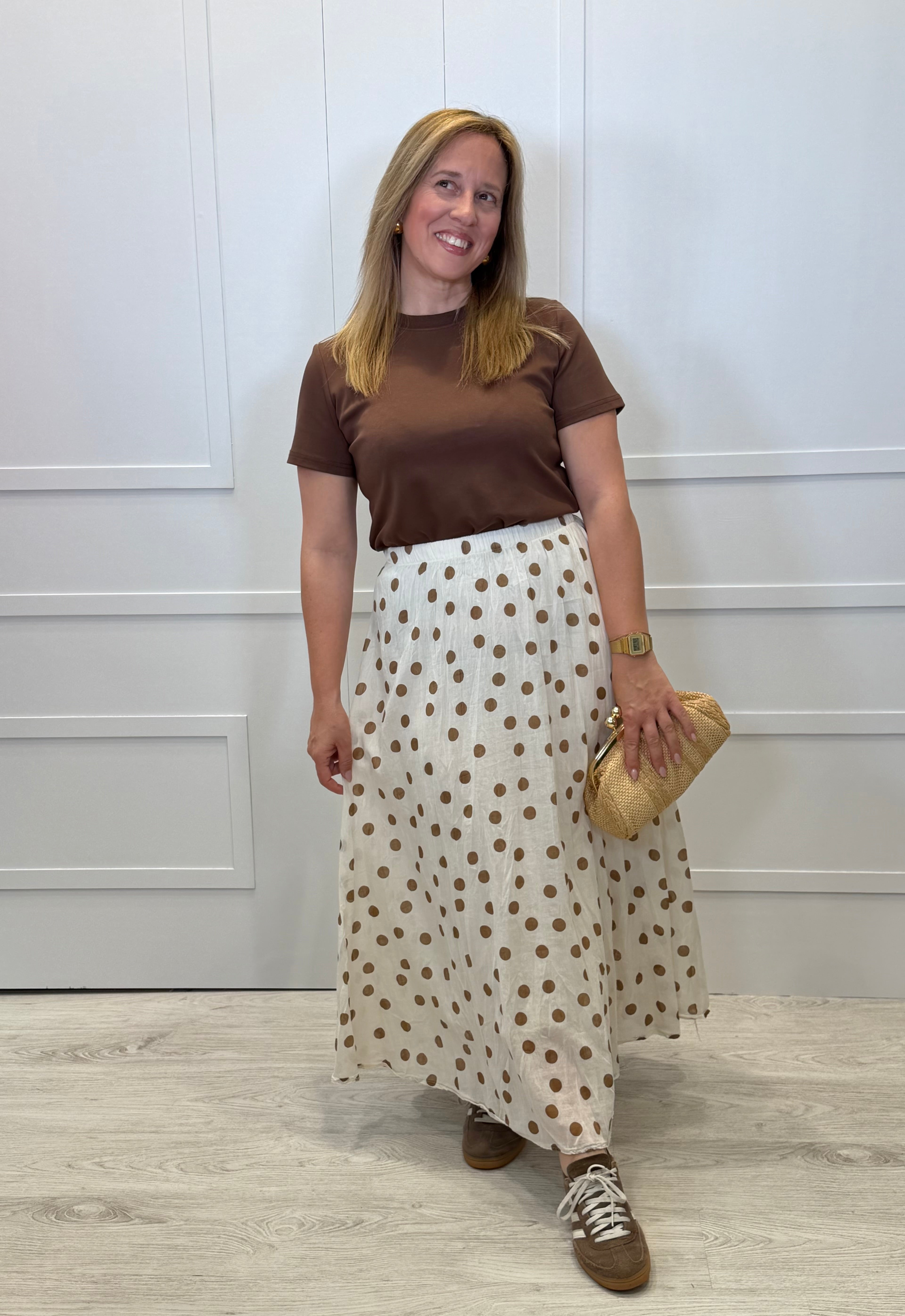 Falda La Fuente beige
