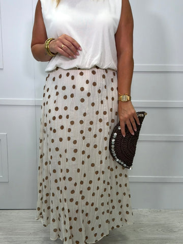 Falda La Fuente beige