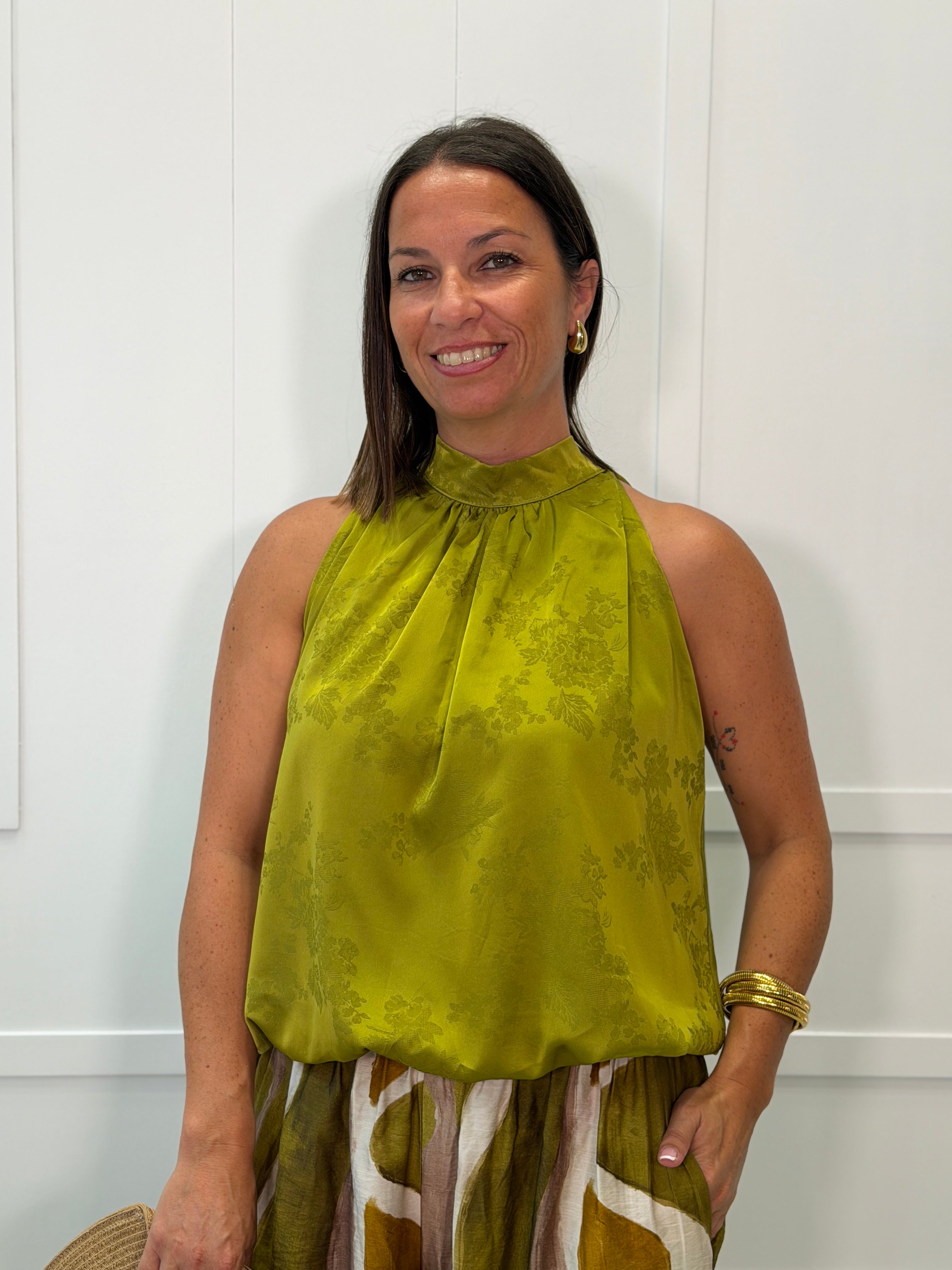 Blusa Talge Pistacho