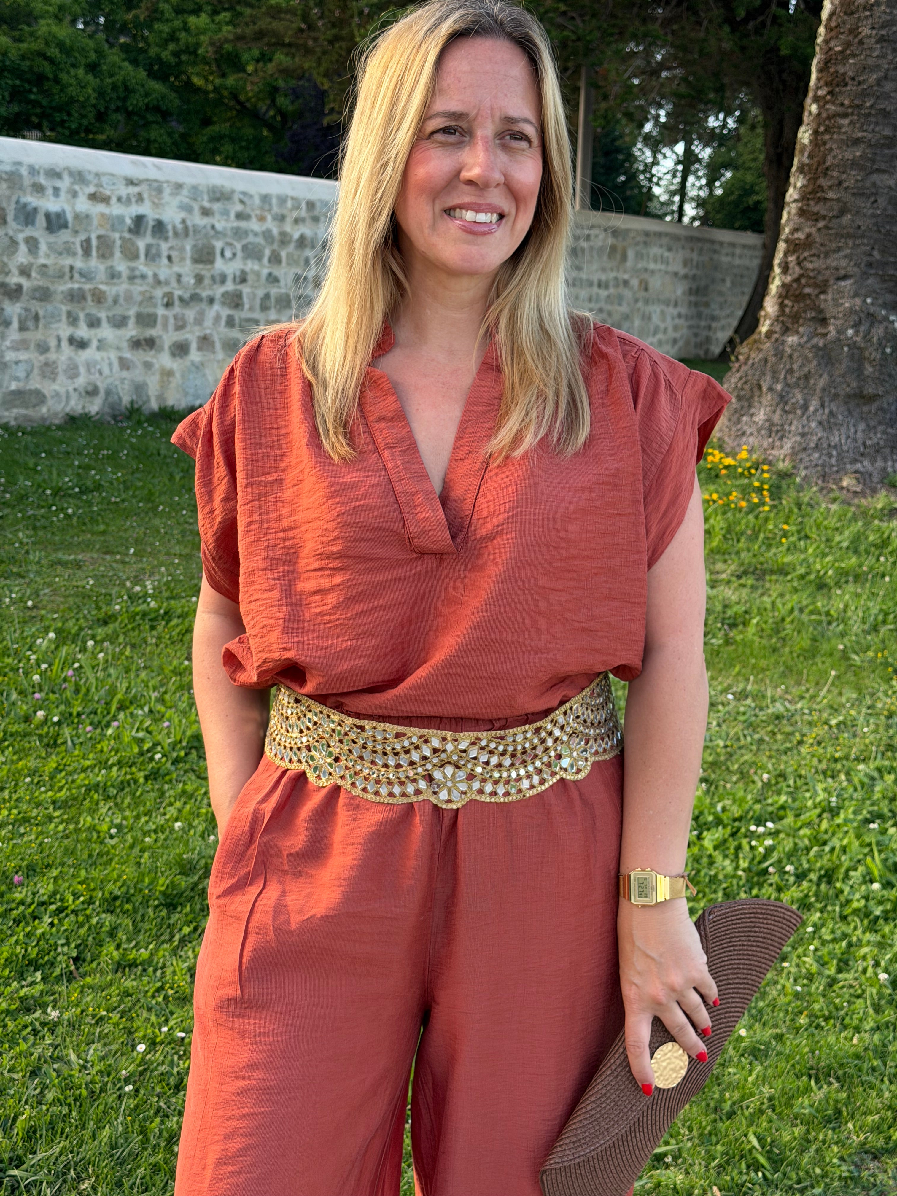 Blusa Cañadío Teja