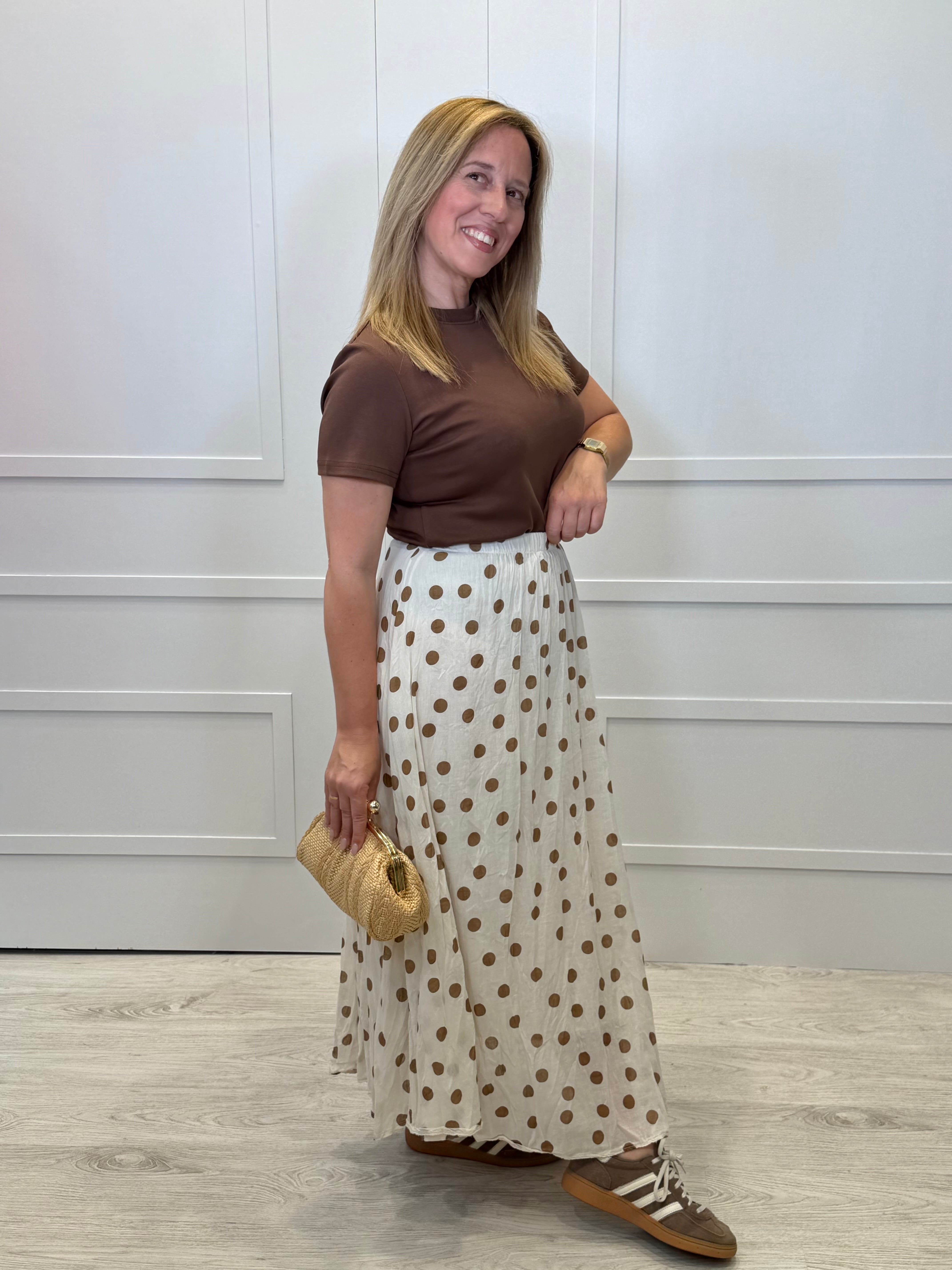 Falda La Fuente beige