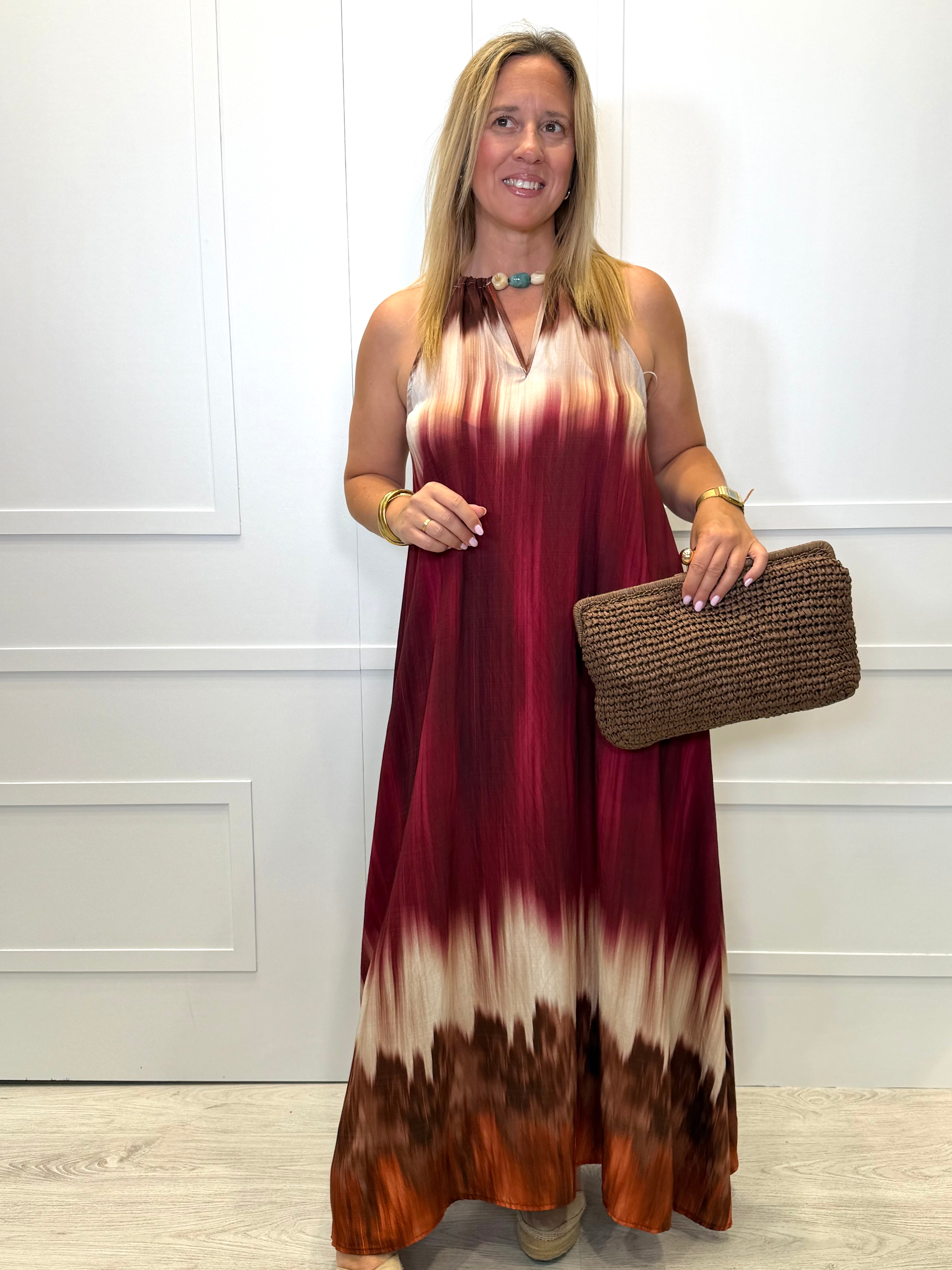 Vestido Turieno Burdeos