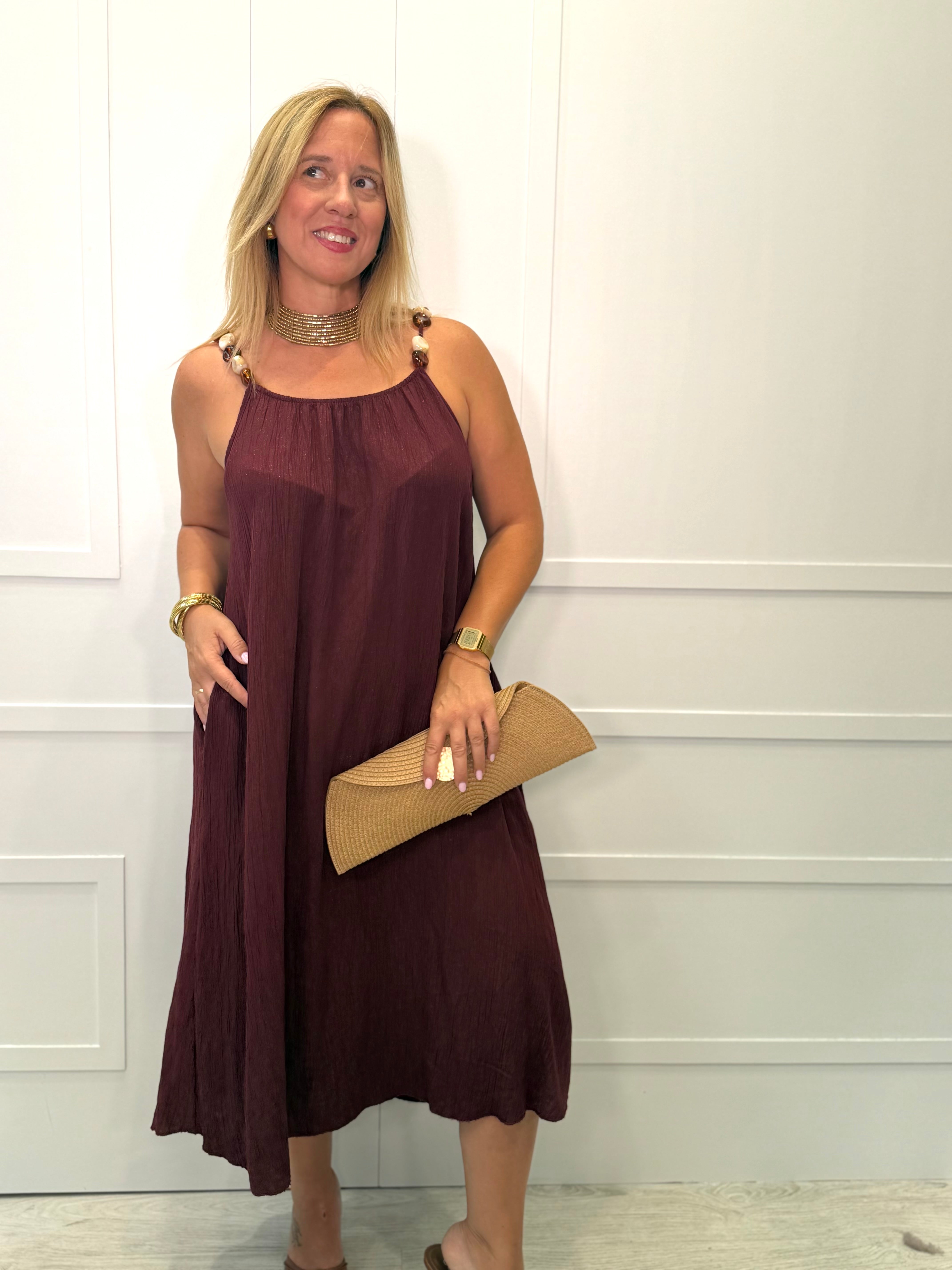 Vestido Ubriezo Burdeos