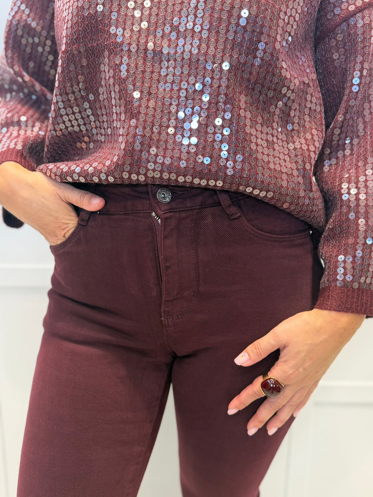 Jeans Ibio Campana burdeos