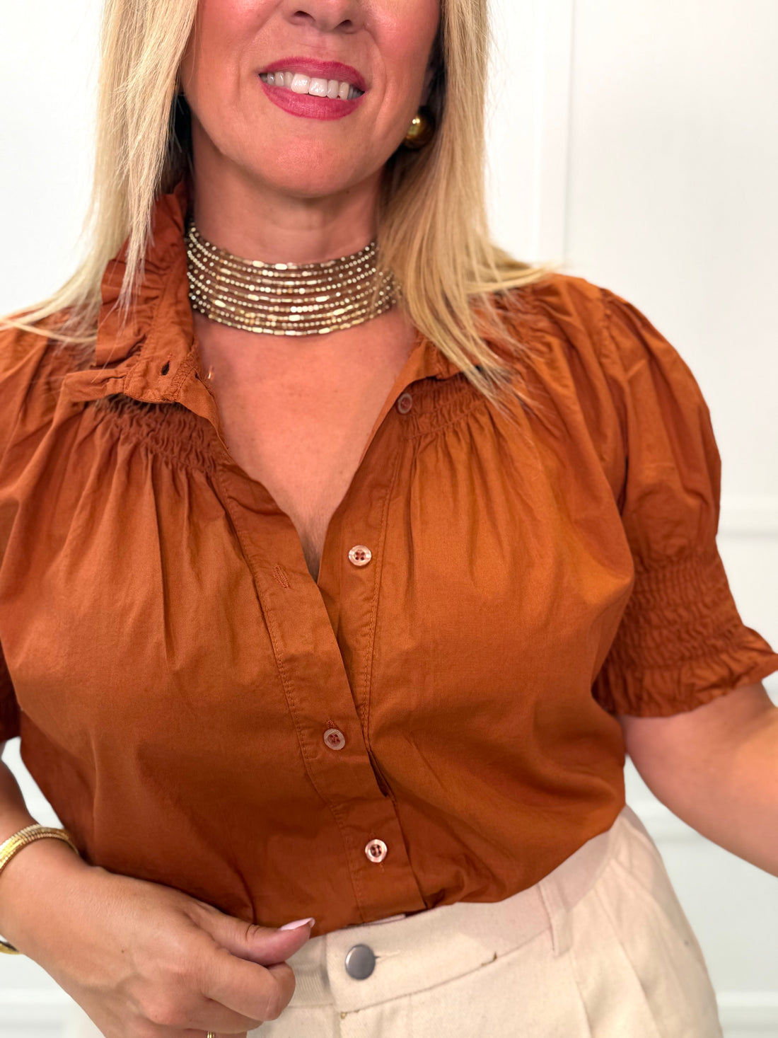 Blusa Carreño Teja