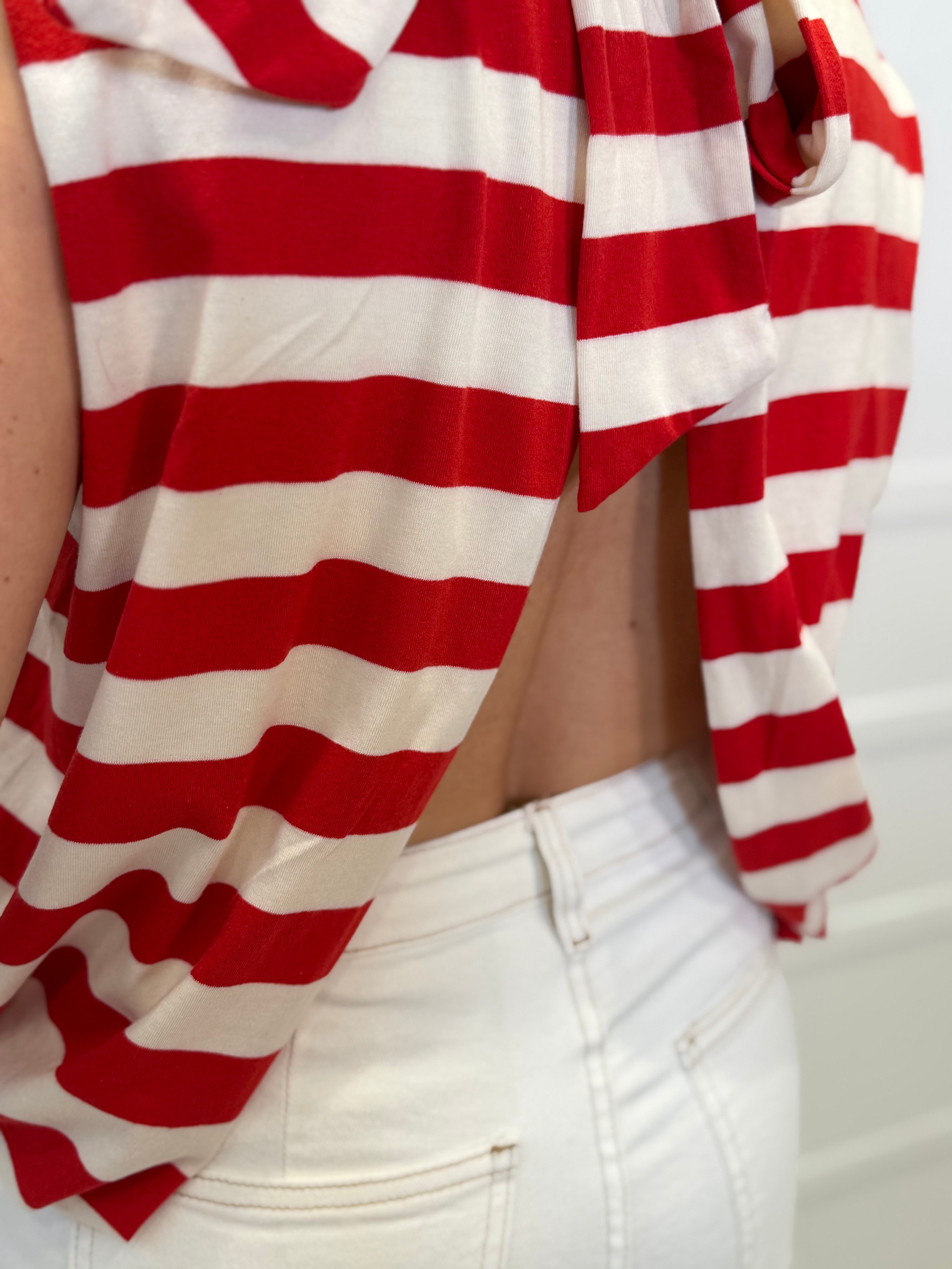 Blusa Rasines Rayas Roja