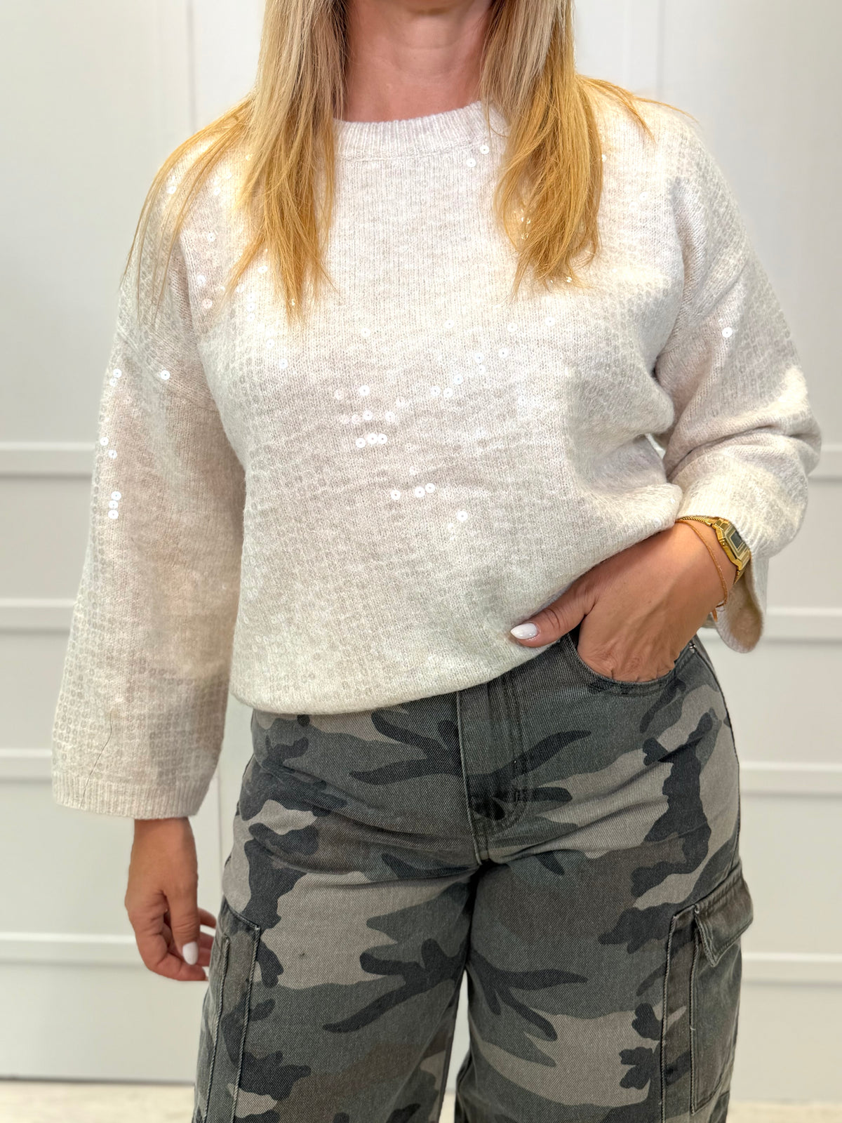 Jersey Carreño Beige