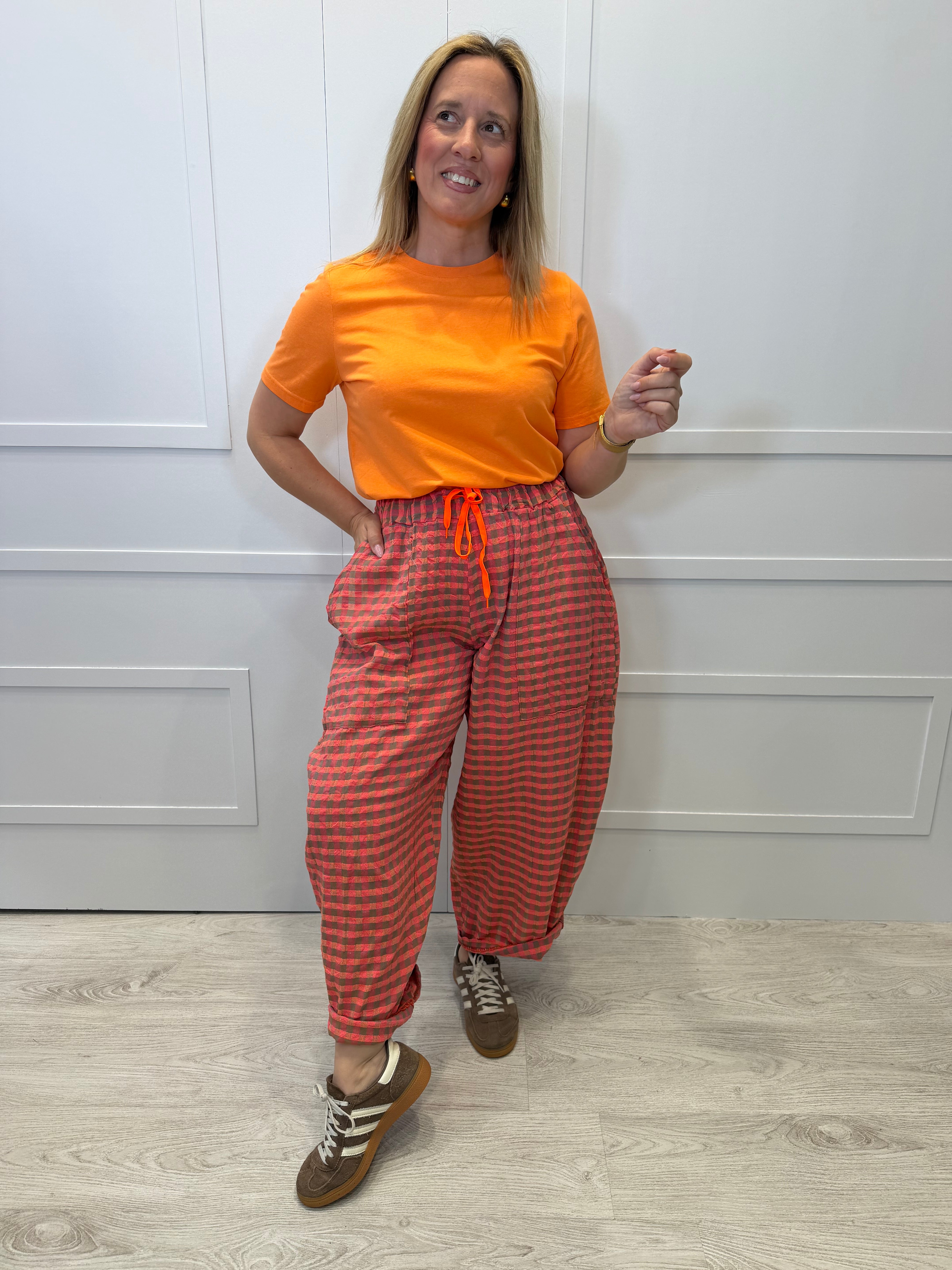 Pantalón La Picota Vichy Naranja