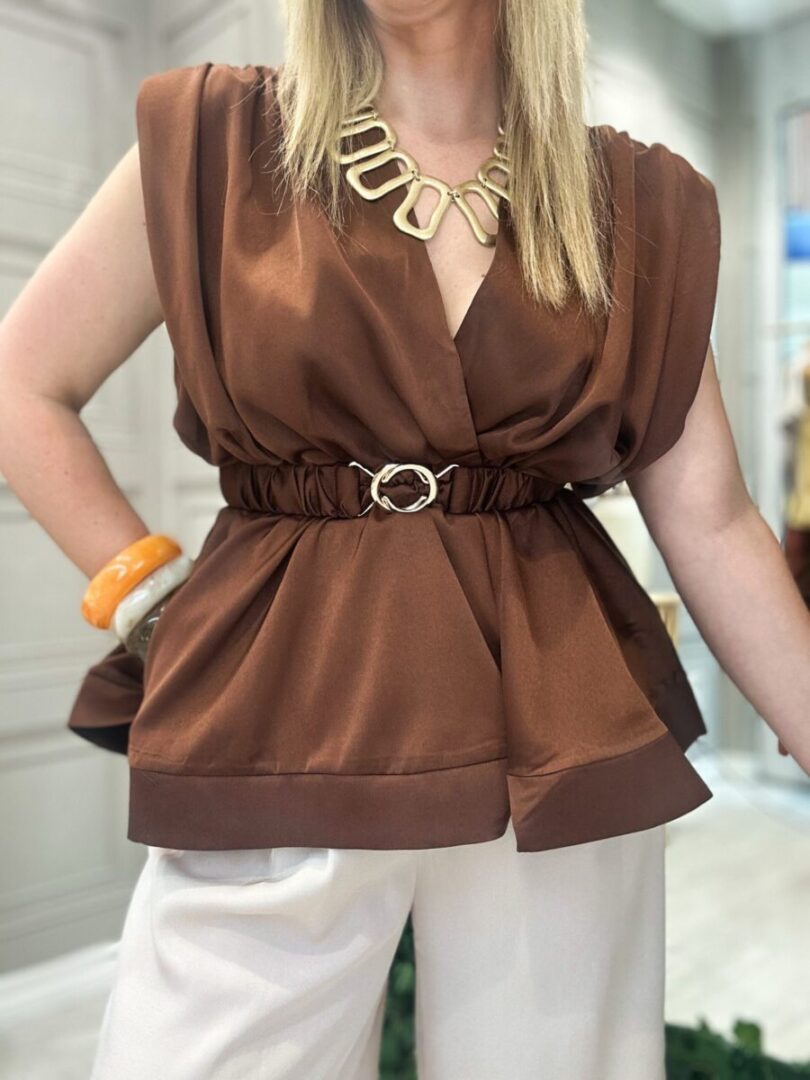 Blusa Puentenansa Marrón