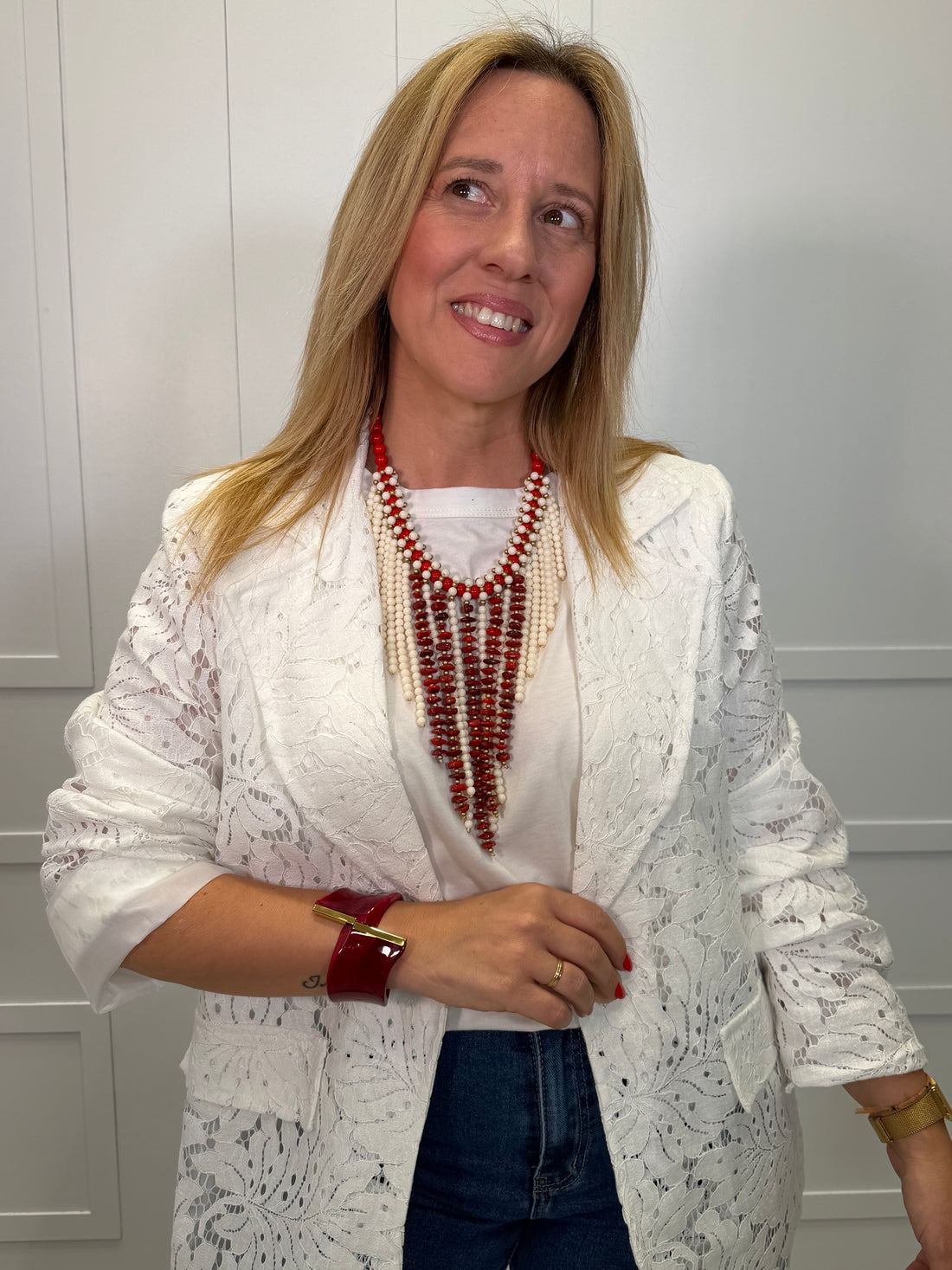 Collar Corconte  rojo