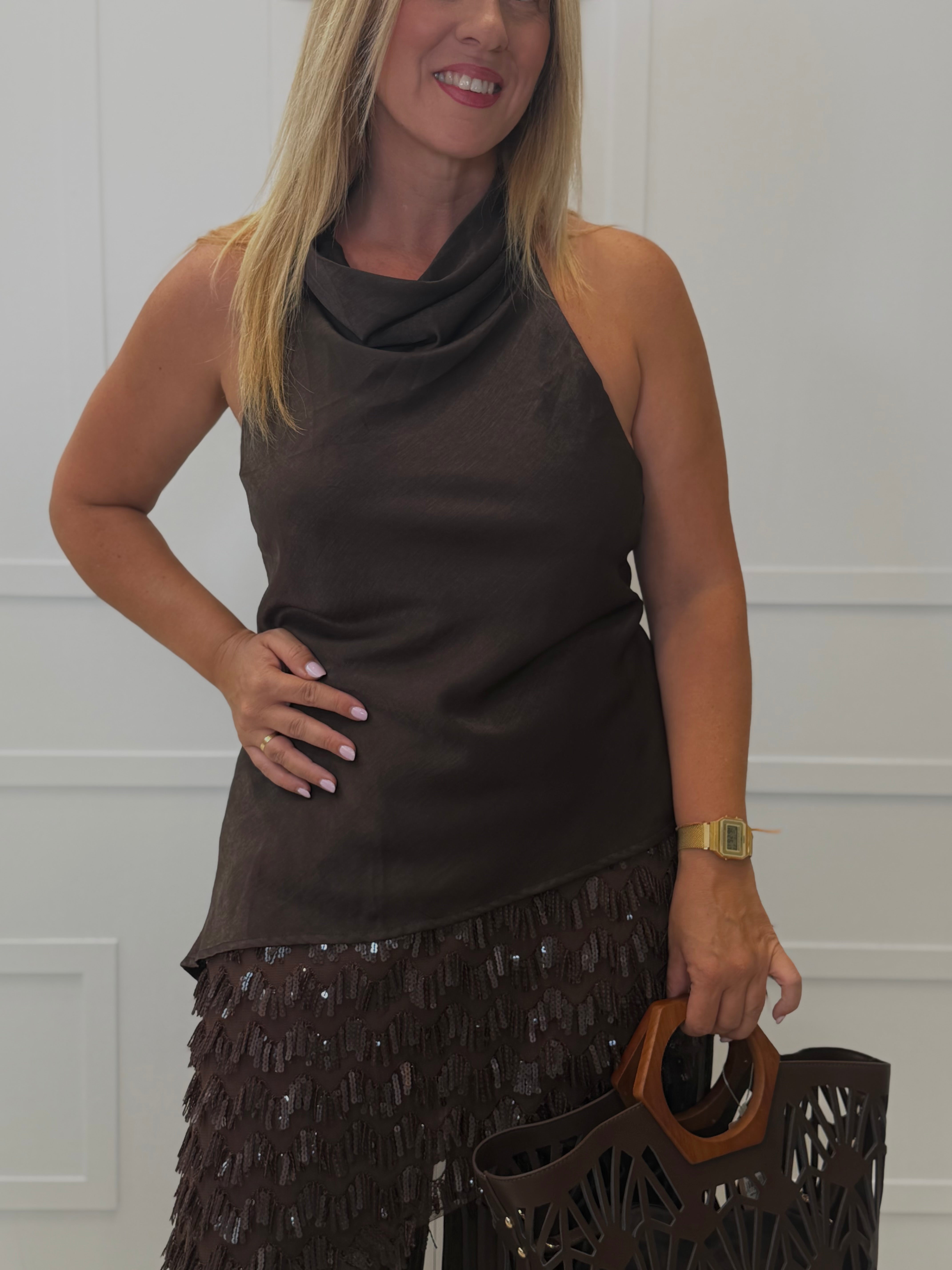 Blusa Ontón Chocolate