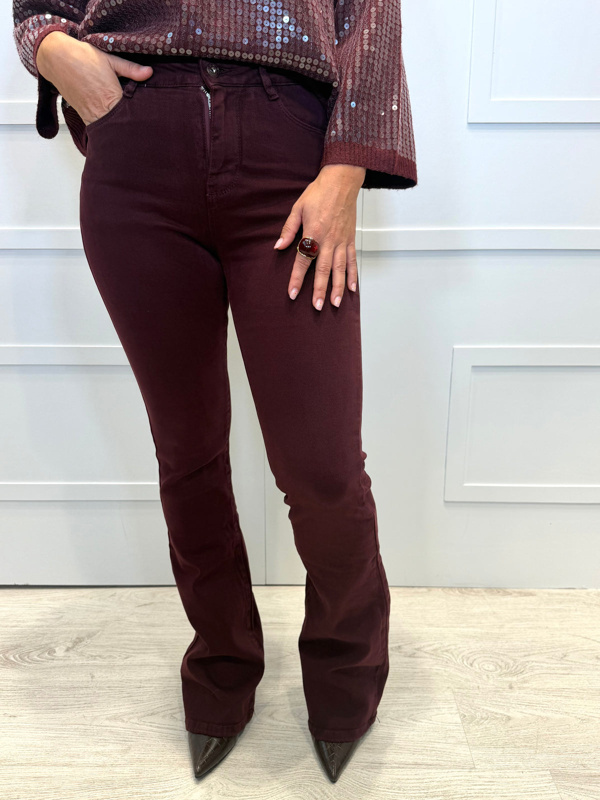 Jeans Ibio Campana burdeos