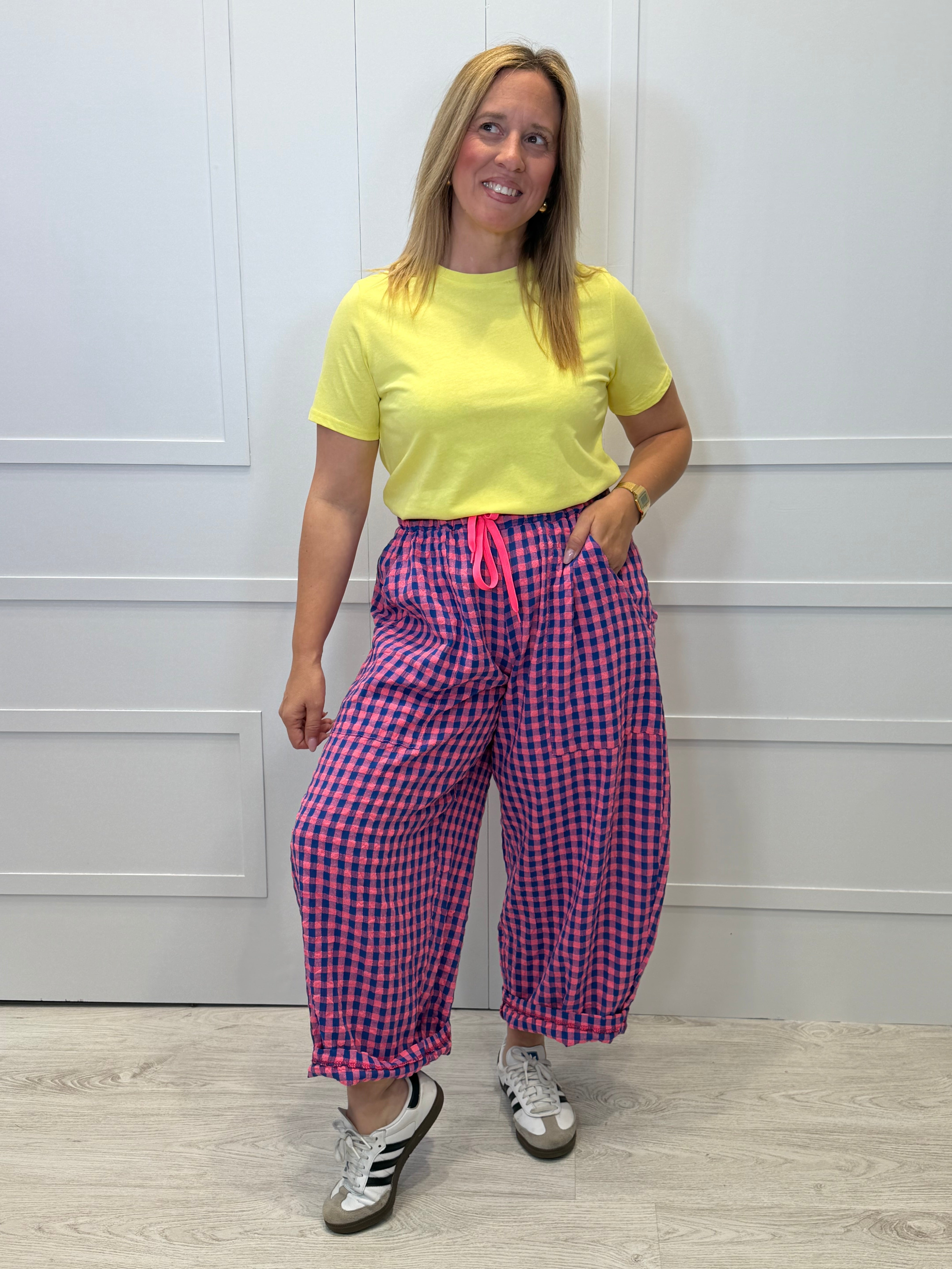 Pantalón Vichy La Picota  fucsia