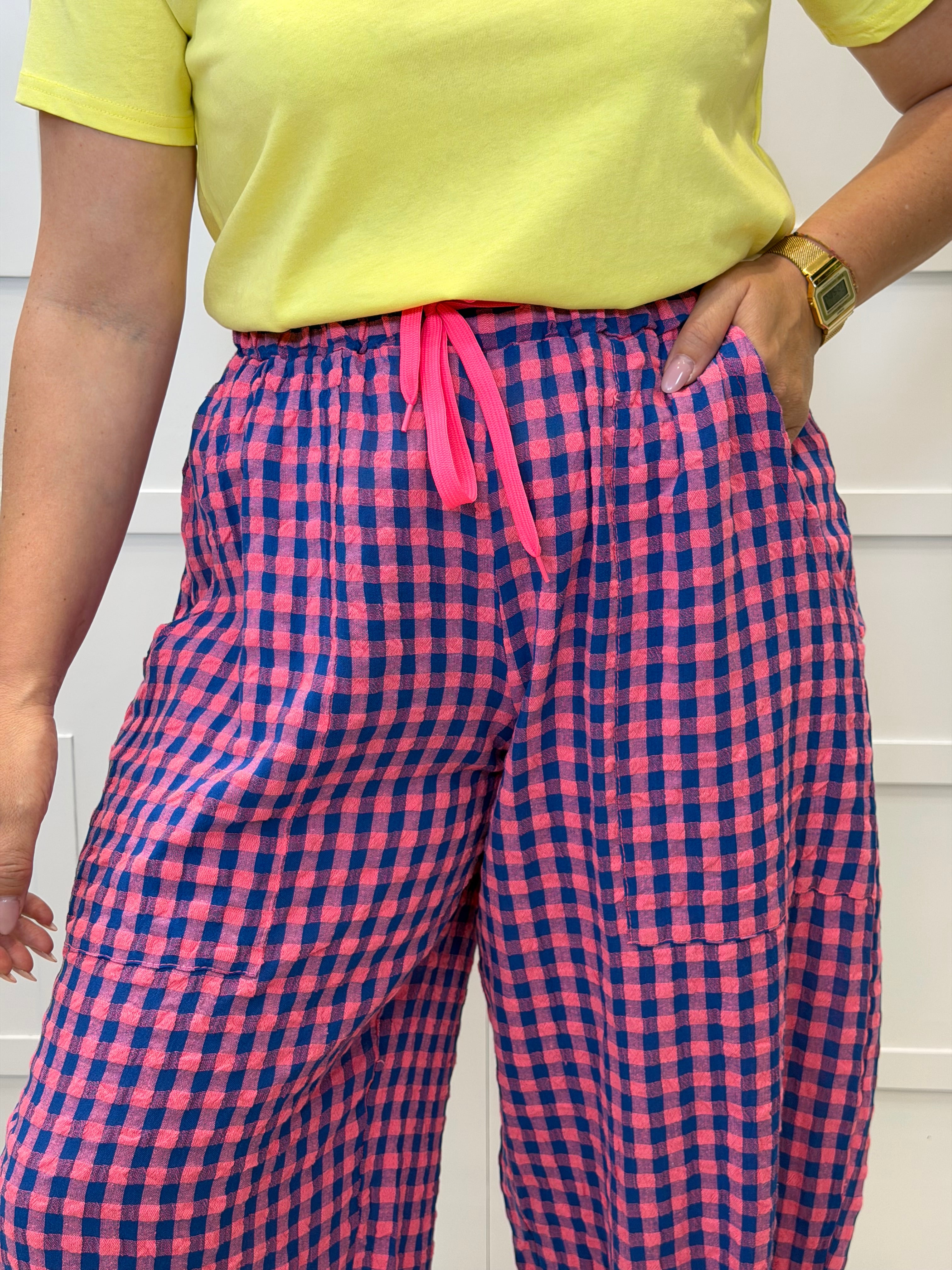 Pantalón Vichy La Picota  fucsia
