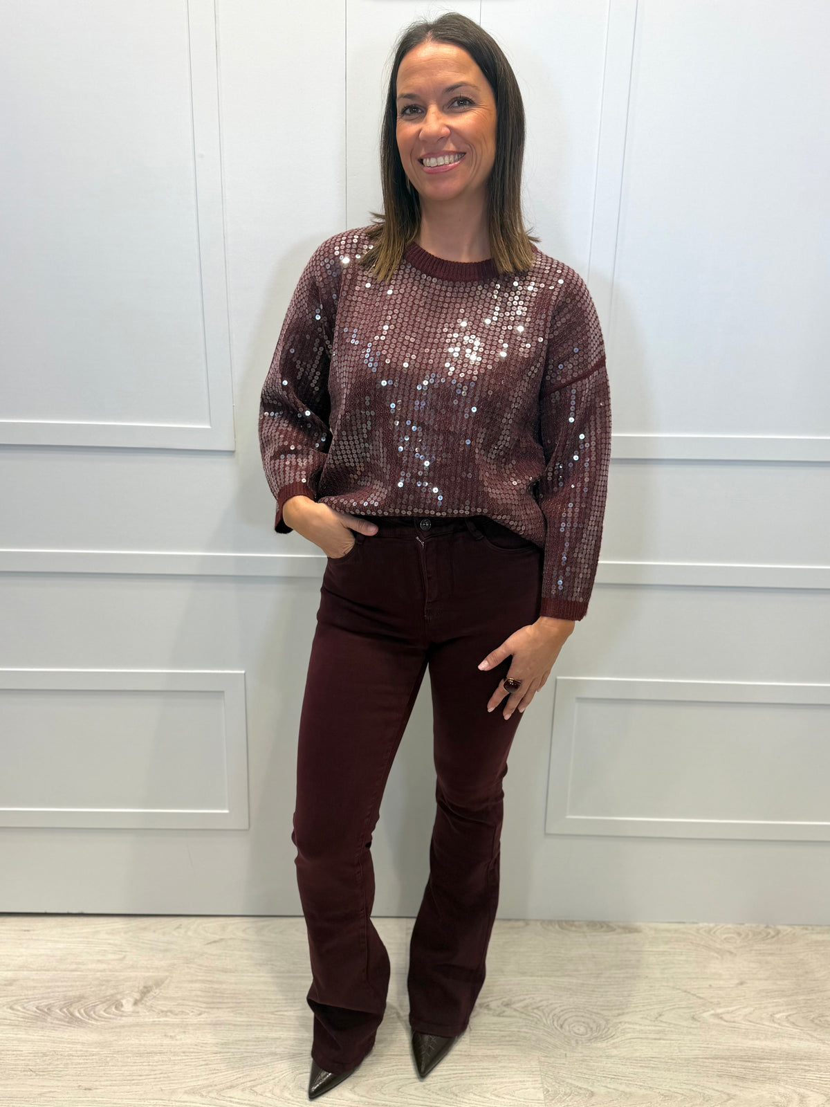 Jeans Ibio Campana burdeos
