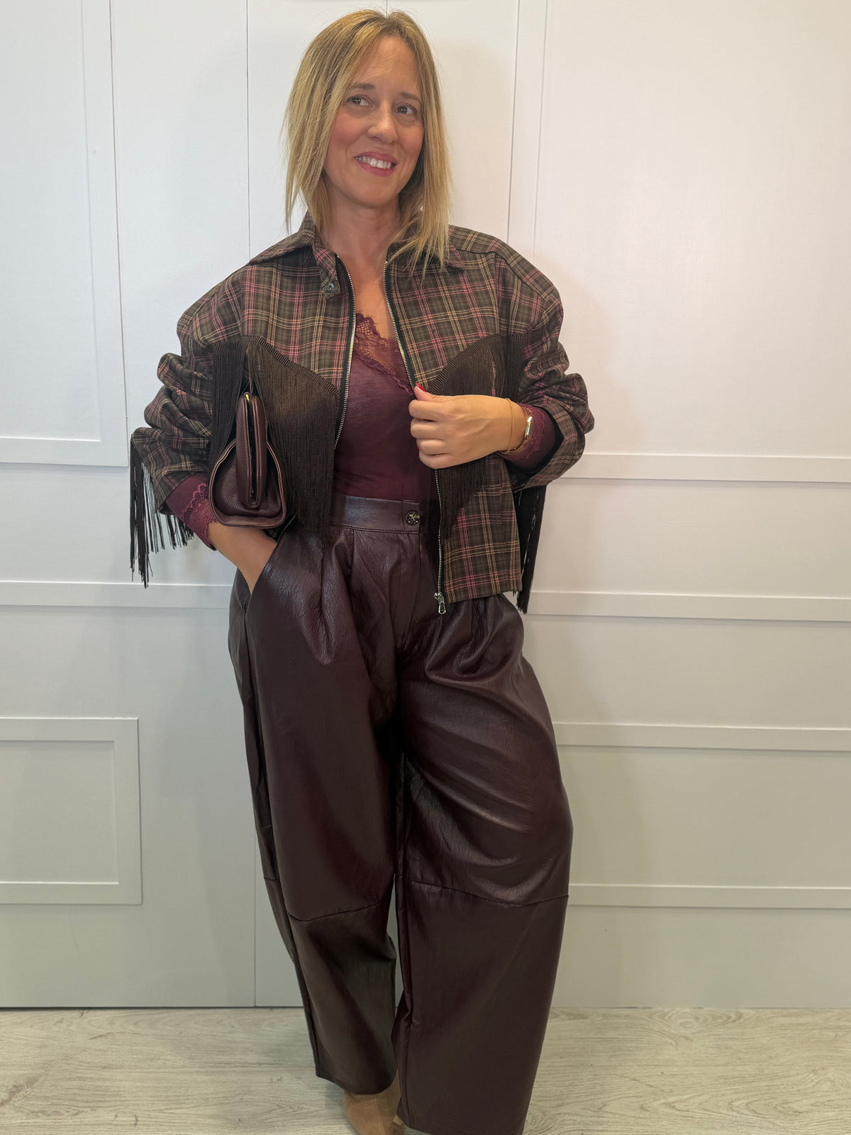 Pantalón Valdenoja Burdeos