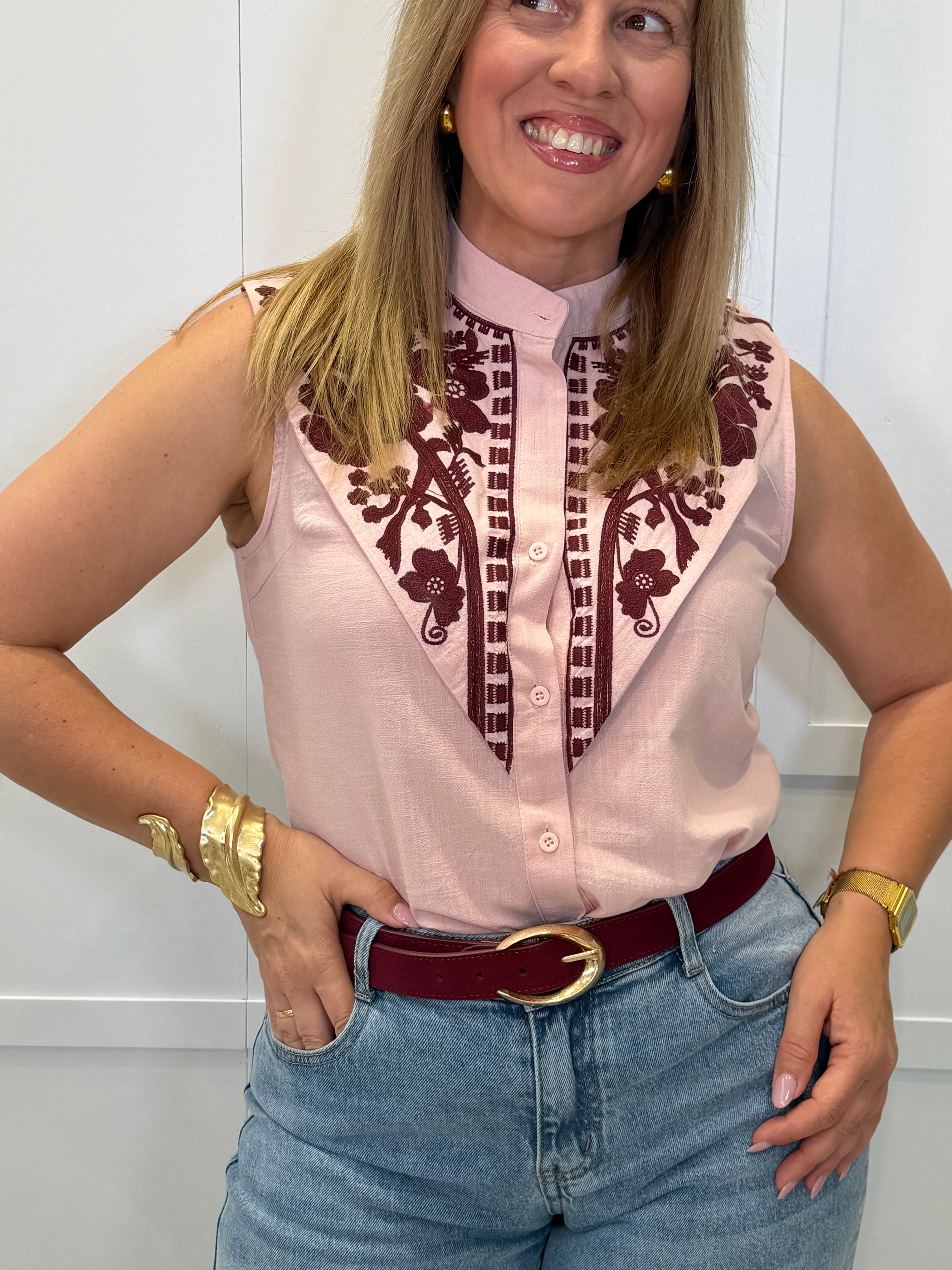 Blusa Vejo Burdeos