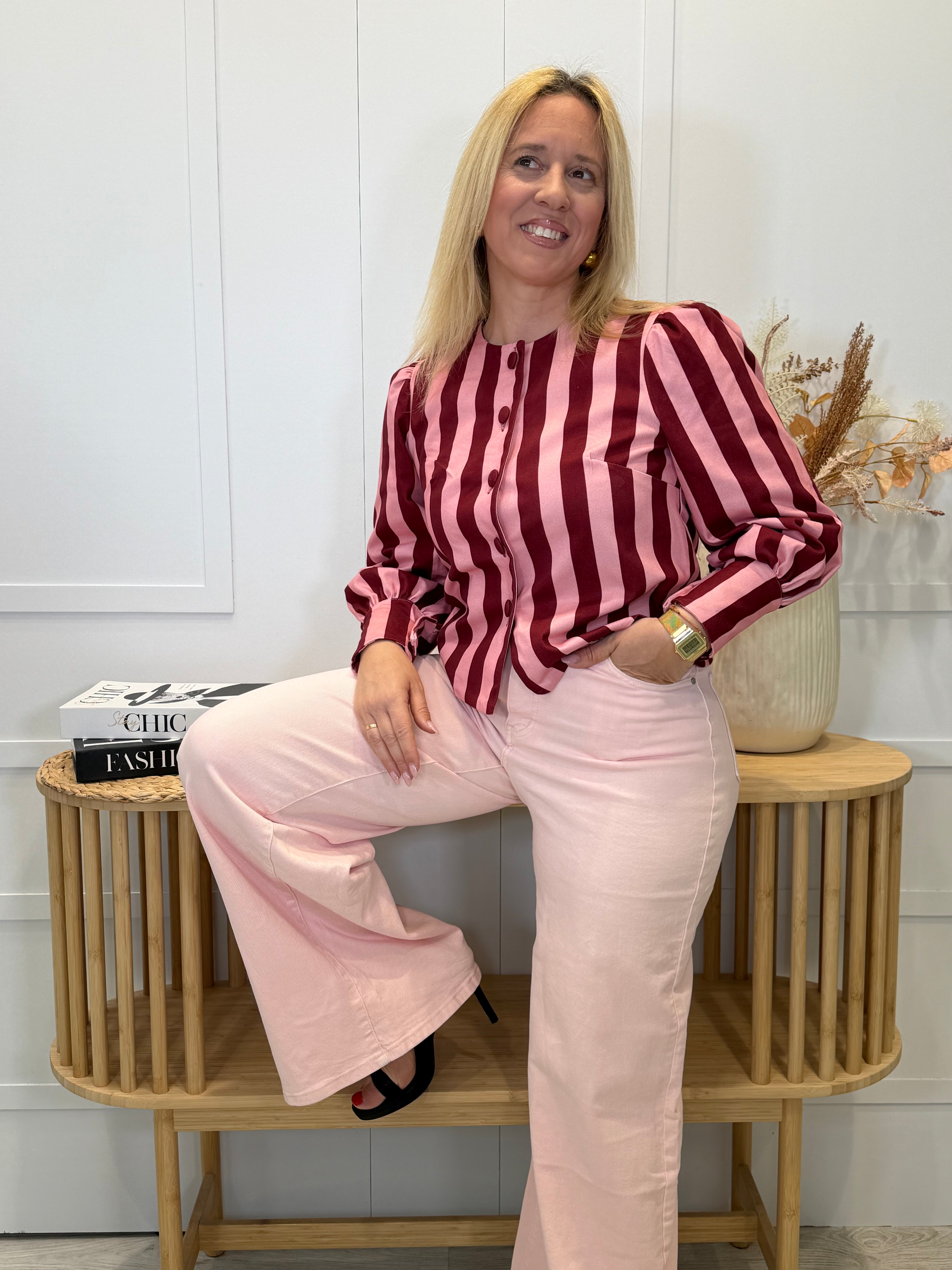 Blusa Naroba Burdeos