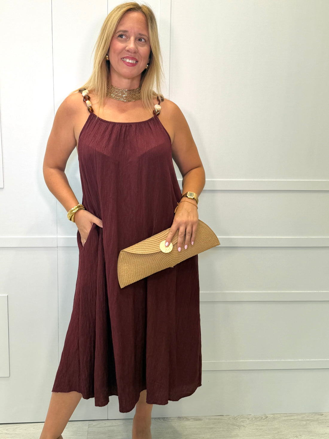 Vestido Ubriezo Burdeos