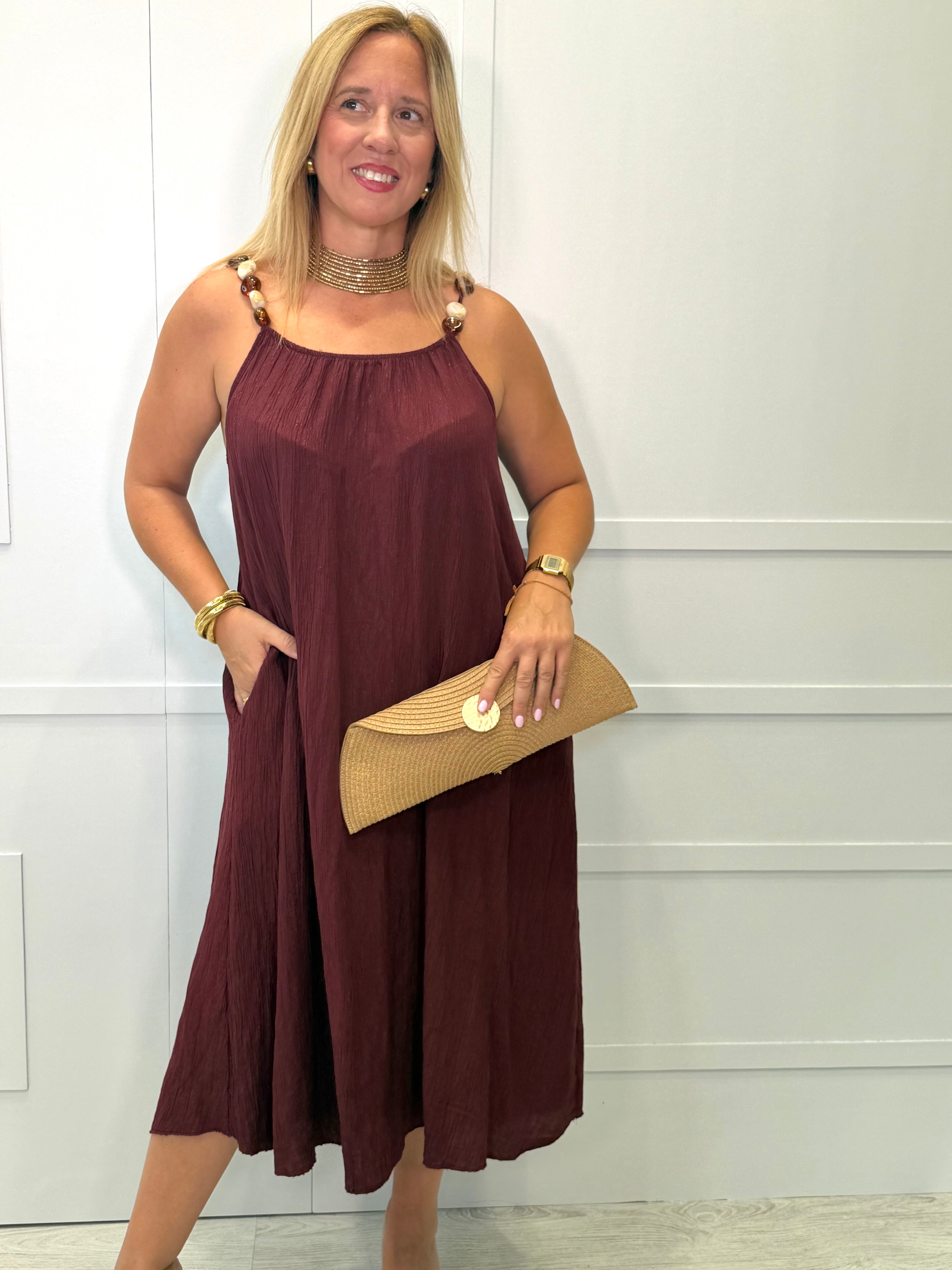 Vestido Ubriezo Burdeos