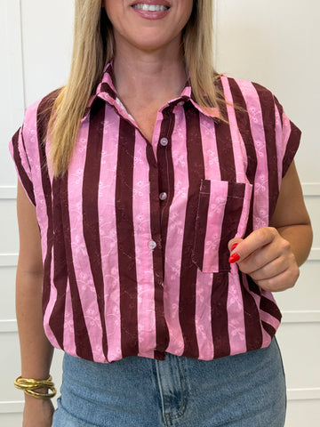 Camisa Los Peligros Burdeos