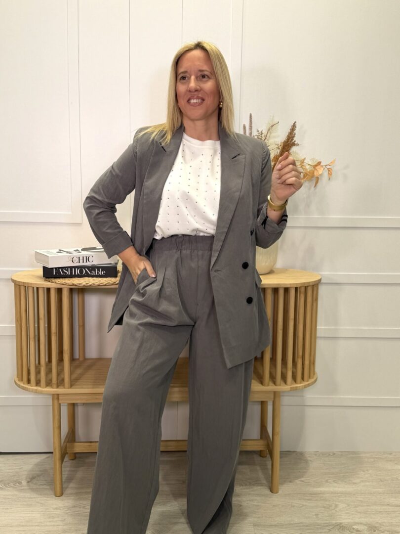 Blazer Borleña Gris
