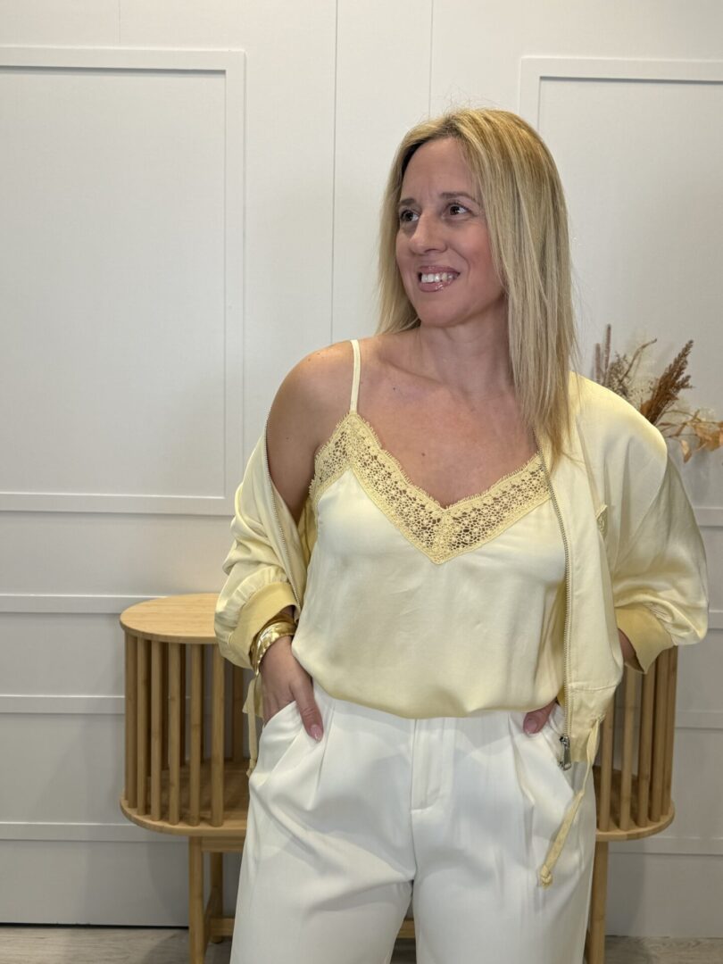 Top Lencero Camijanes Amarillo
