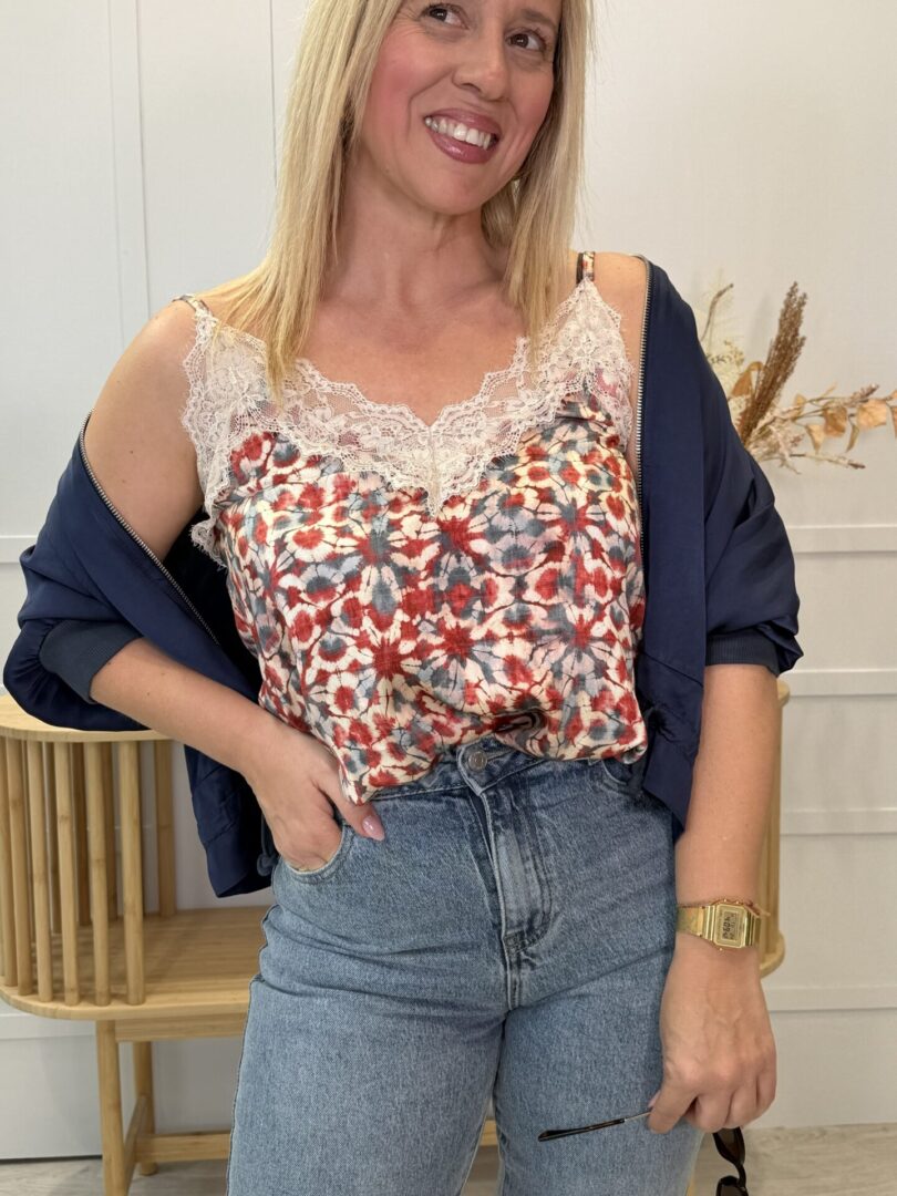 Top Lencero Camijanes Rojo