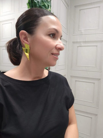 Pendientes Rayo All Espejo metal