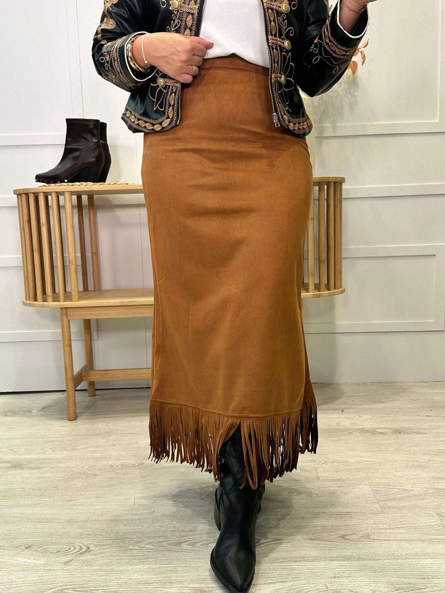 Falda Muñorrodero Camel