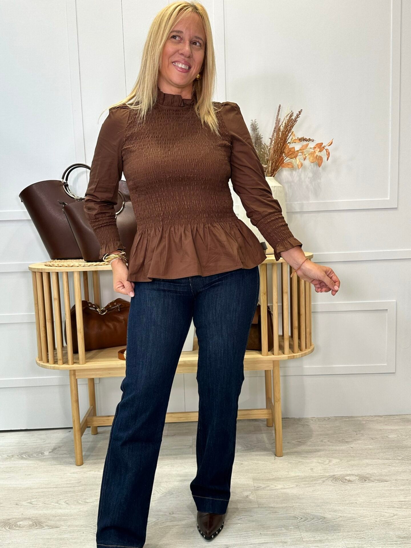 Blusa Cuatro Caminos Marrón