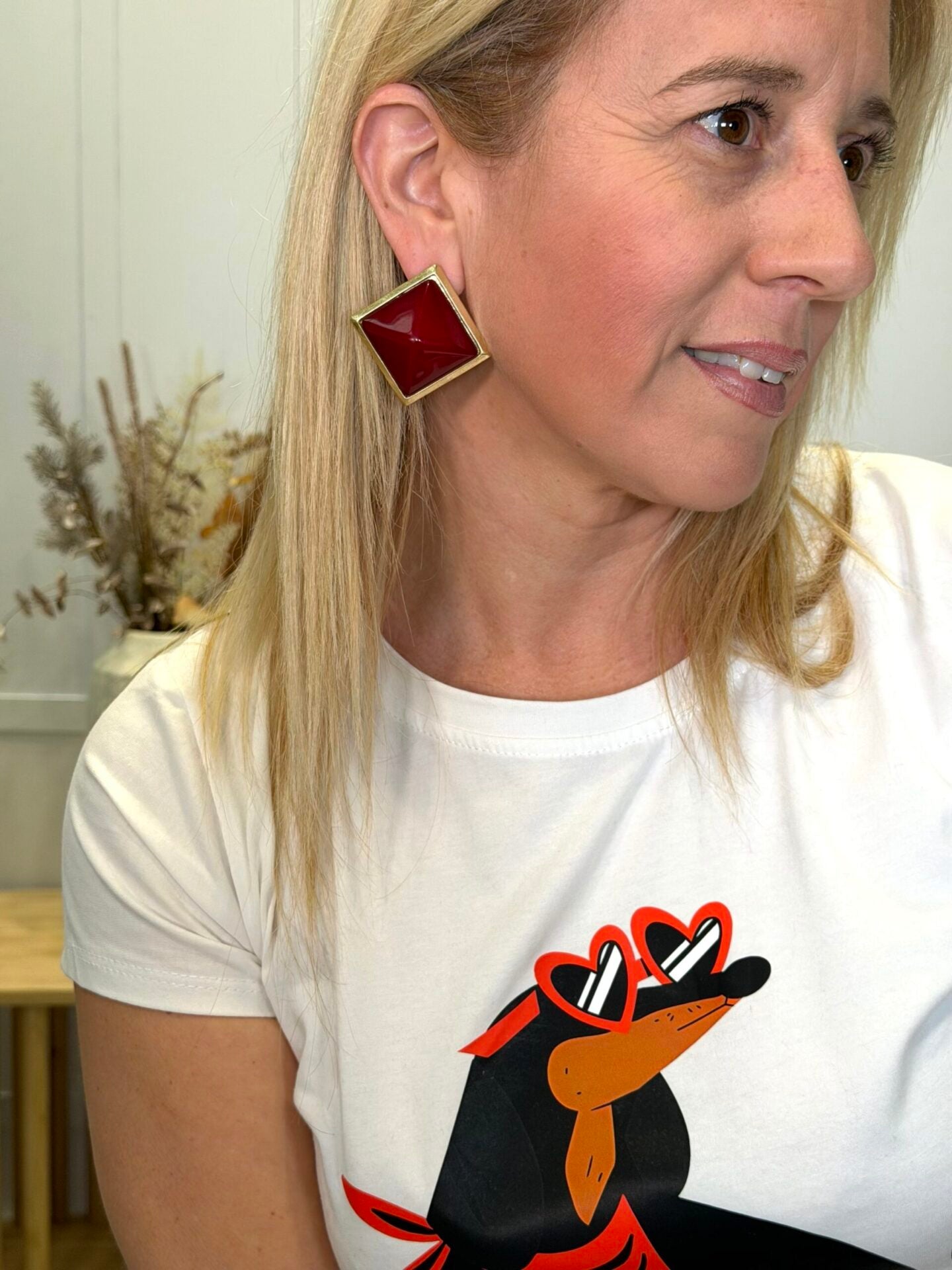 Pendientes Galizano Burdeos
