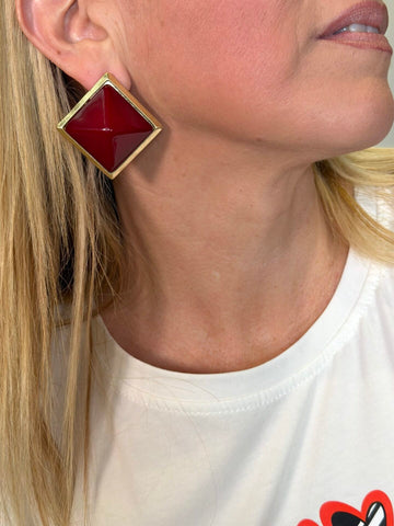Pendientes Galizano Burdeos